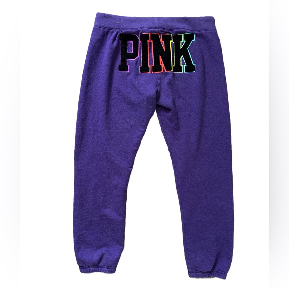 RARE VS PINK VINTAGE JOGGERS PURPLE RAINBOW BLACK PINK LABLE SIZE SMALL